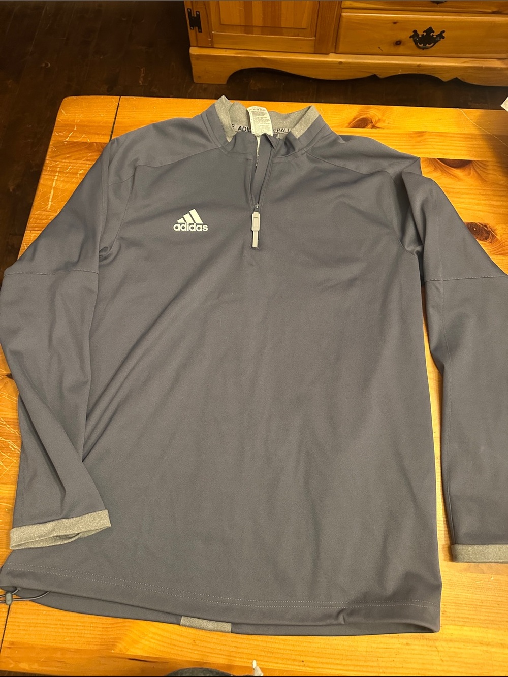 adidas Men’s Gray Quarter-Zip Performance Pullover